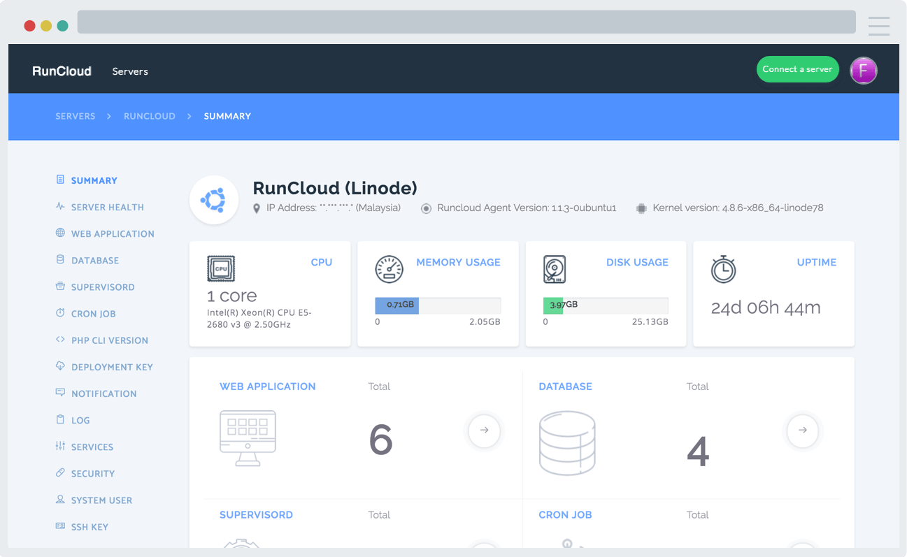 Runcloud VPS control Panel sebagai alternative serverpilot